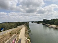 Fiets snel weg richting le Grau du Roi