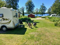 Onze staplaats op camping Rävabacken bij Ursholt
