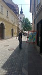 Michel in het centrum van Ljubljana