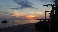 Zonsondergang aan de Ionische zee