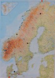 wandkaart Scandinavië