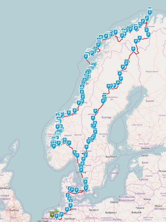 Map Noorwegen