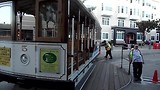 Het draaien van de Cable car, echt handwerk nog
