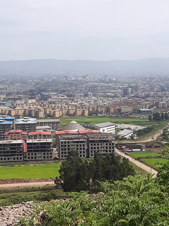 View from hill of Hope College, Jemo and rest of Addis