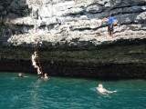Heldhaftige poging rock climbing...