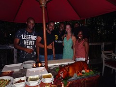 Babi Guling with African friends