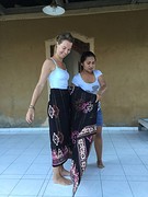 getting dressed for the Balinese ceremonie