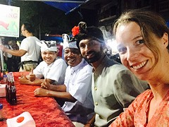 After the ceremonie we eat Babi Guling together