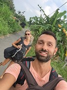 Walking around in the heat looking for a place to stay