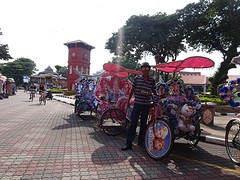 Fancy decorated tuktuk in Melakka