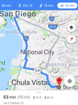 my bike route to Chula Vista
