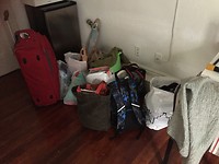 packed, ready for leaving.. Bye nice room..