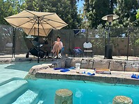 AirBnB with pool, Lotte breastfeeding