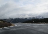 in de wolken, met een beetje sneeuw