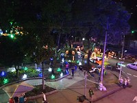 Het uitzicht op het park Lleras in El Poblado