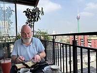 Ontbijt op het dakterras