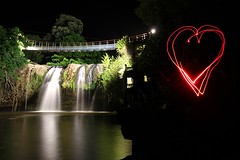 Waterfall by night