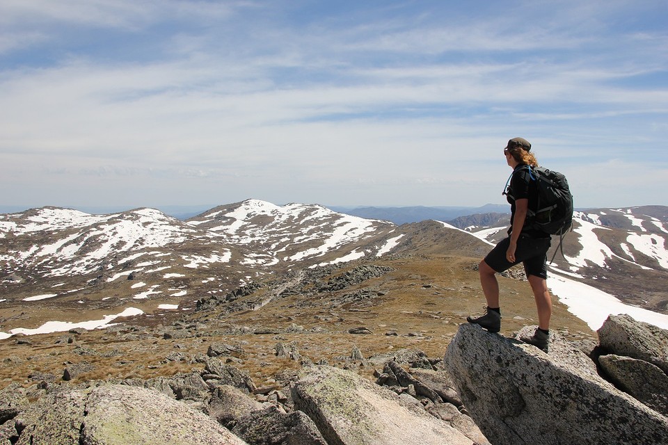 Op de top van Mt Kosciuscko