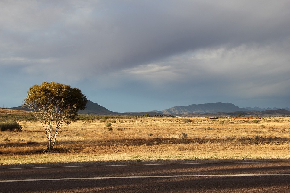 Uitzicht vanuit de camping op Flinders