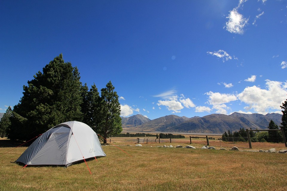 Onze privé-camping bij Mt Sunday