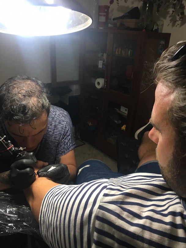 Tatoeage in de maak