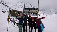 Met de club aangekomen op annapurna base camp!
