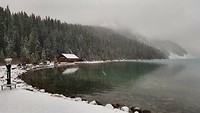 Lake Louise in de sneeuw