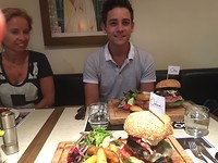 En natuurlijk hamburgers in Hong Kong