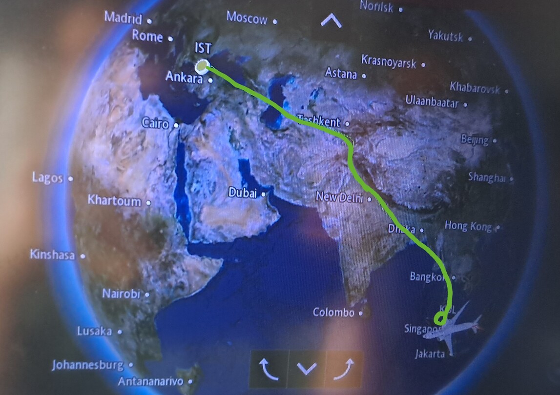 Route Istanbul -> Kuala Lumpur