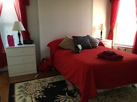 Red bedroom