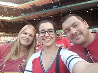 Met Courtney & Matt bij de baseball wedstrijd