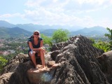 On top of the w... uh Phou Si Hill