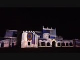 Lichtshow op de kloostermuren