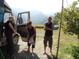 43) We nemen afscheid van Pokhara en van de gezellige Franse William en Dennis