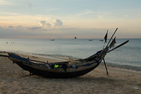 Zonsondergang vanaf strand