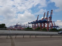 Kranen in Hamburg