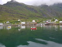 Lofoten gekleurde huisjes