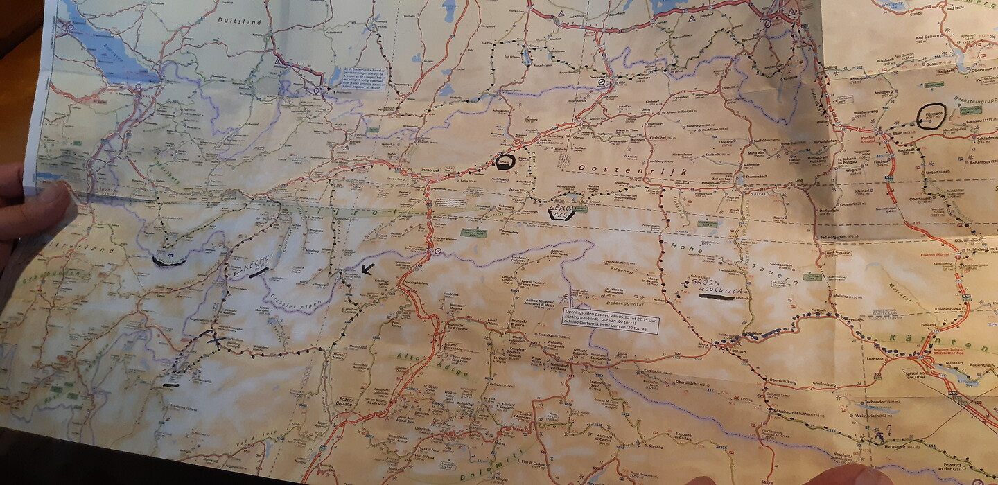 De route uitgestippeld