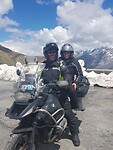 Boven op de top van de Stelvio