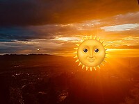 Zonsondergang bewerkt door neef