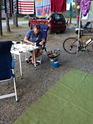 koken bij de camper