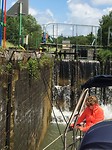 sluizentrap met 28 sluizen binnen 6,5 km met een totaal verval van 75 m