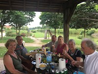 bbq met Jens, John en Rose, Sasja  en Ekko