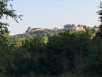 Het hoog gelegen Langres, gezien vanaf de boot,