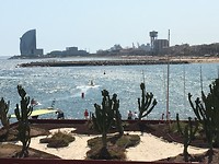 Zicht richting centrum van Barcelona