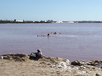 drijven in het zoutmeer Torrevieja