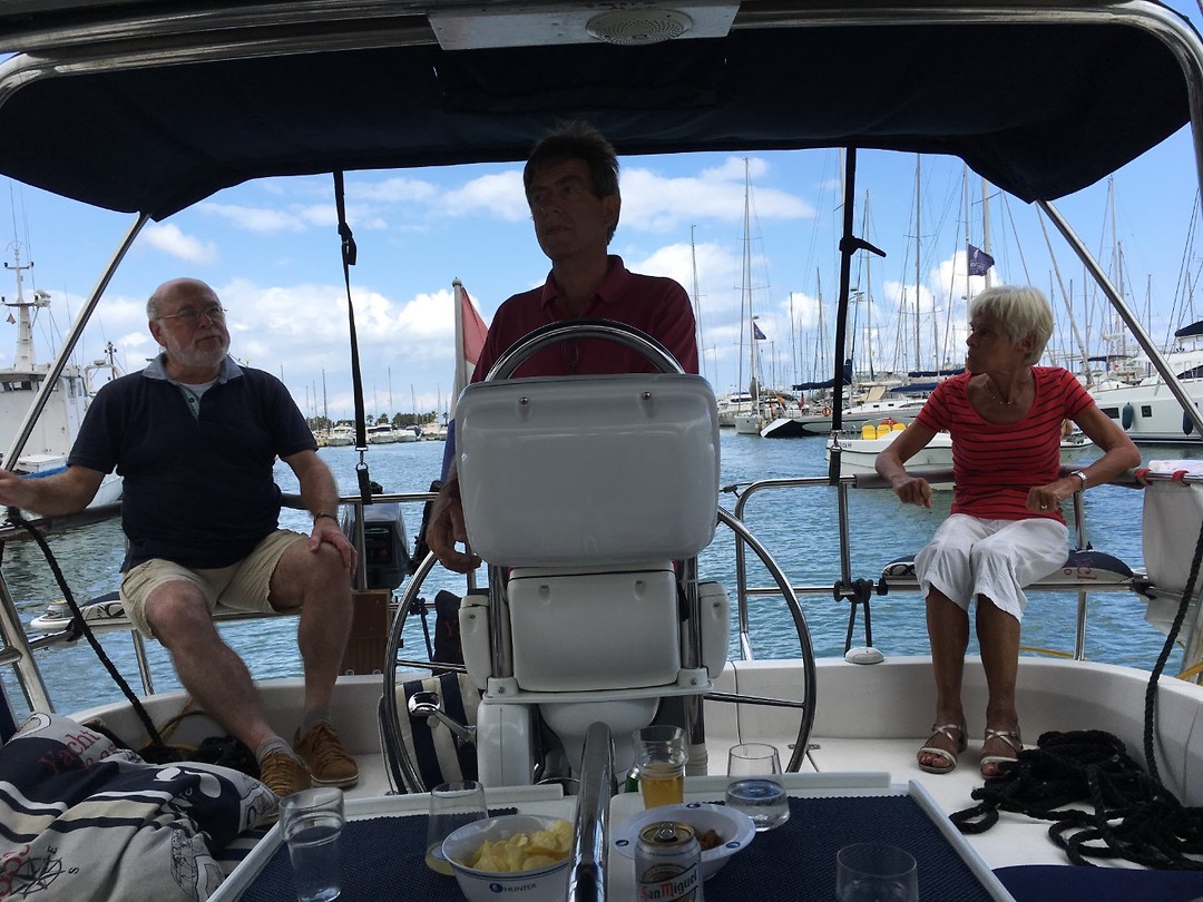 Bart, Jan en Bep op bezoek en een rondje gevaren