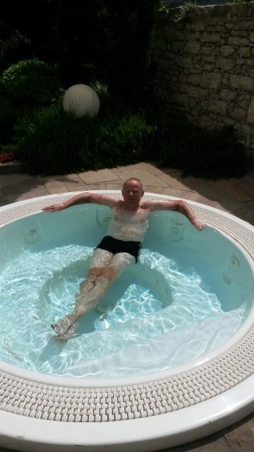 Johan in het bubbelbad