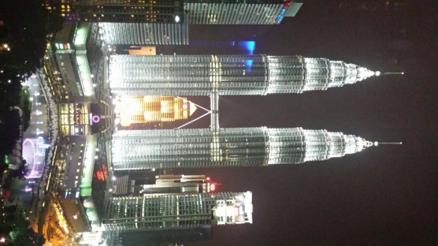 Ons uitzicht op de Petronas twin-towers