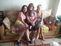 Kristine, Jeanne, David en ik